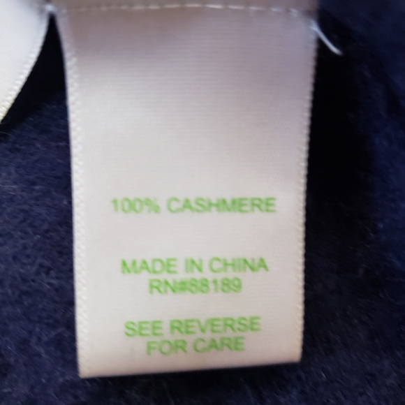 Lilly Pulitzer Sweater Open Cardigan Small Navy Blue Cashmere Norwood Pockets - Picture 7 of 16